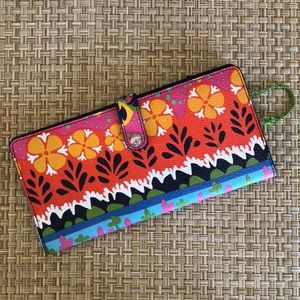 Vera Bradley Slim Travel Organizer Wallet In Rio Stripe